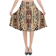 Safari Flared Midi Skirt by ArtworkByPatrick