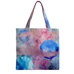 Abstract Clouds And Moon Zipper Grocery Tote Bag by charliecreates