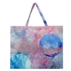 Abstract Clouds And Moon Zipper Large Tote Bag by charliecreates