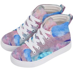 Abstract Clouds And Moon Kids  Hi-top Skate Sneakers by charliecreates