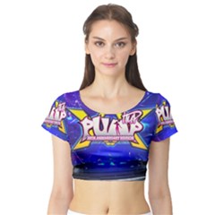 Pump Short Sleeve Crop Top by pumpndance