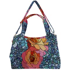 Stained Glass Roses Double Compartment Shoulder Bag by WensdaiAmbrose