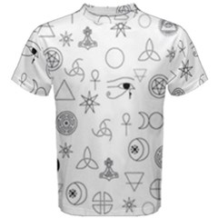 Witchcraft Symbols  Men s Cotton Tee by Valentinaart