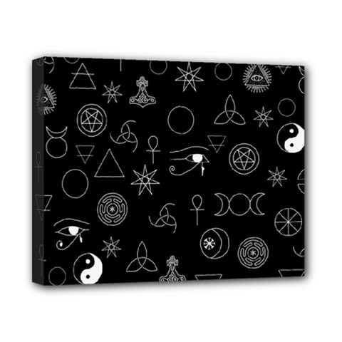 Witchcraft Symbols  Canvas 10  X 8  (stretched) by Valentinaart