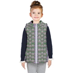 Decorative Juwel And Pearls Ornate Kids  Hooded Puffer Vest by pepitasart