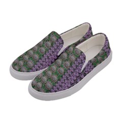 Decorative Juwel And Pearls Ornate Women s Canvas Slip Ons by pepitasart