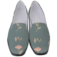 Florets Rose Flower Women s Classic Loafer Heels