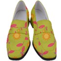 Dragonfly Sun Flower Seamlessly Women s Chunky Heel Loafers View1