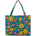 Floral Paisley Background Flower Green Mini Tote Bag View1