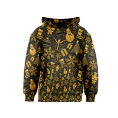 Christmas Background Gold Kids  Pullover Hoodie