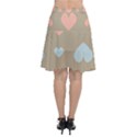 Hearts Heart Love Romantic Brown Chiffon Wrap Front Skirt View2