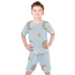 Moon Star Air Heaven Kids  Tee And Shorts Set by HermanTelo