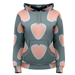 Hearts Love Blue Pink Green Women s Pullover Hoodie