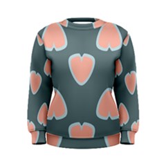 Hearts Love Blue Pink Green Women s Sweatshirt by HermanTelo