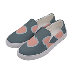 Hearts Love Blue Pink Green Women s Canvas Slip Ons