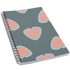 Hearts Love Blue Pink Green 5 5  X 8 5  Notebook