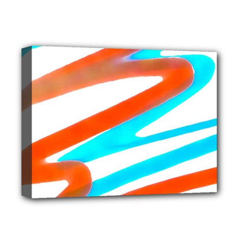 Abstract Colors Print Design Deluxe Canvas 16  X 12  (stretched)  by dflcprintsclothing