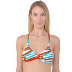 Abstract Colors Print Design Reversible Tri Bikini Top by dflcprintsclothing