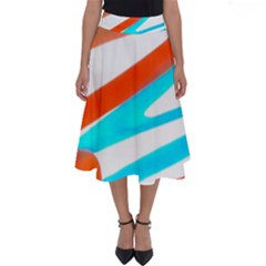 Abstract Colors Print Design Perfect Length Midi Skirt by dflcprintsclothing