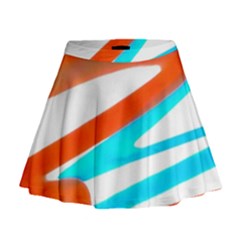 Abstract Colors Print Design Mini Flare Skirt by dflcprintsclothing