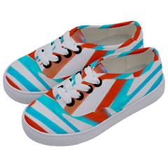 Abstract Colors Print Design Kids  Classic Low Top Sneakers