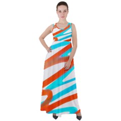 Abstract Colors Print Design Empire Waist Velour Maxi Dress by dflcprintsclothing