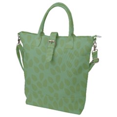 Leaves - Light Green Buckle Top Tote Bag by WensdaiAmbrose