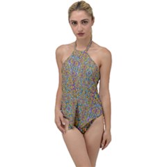 Pearls As Candy And Flowers Go With The Flow One Piece Swimsuit by pepitasart