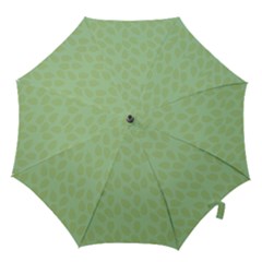 Leaves - Light Green Hook Handle Umbrellas (small) by WensdaiAmbrose