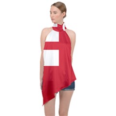 Ulster Loyalist Flag Halter Asymmetric Satin Top by abbeyz71