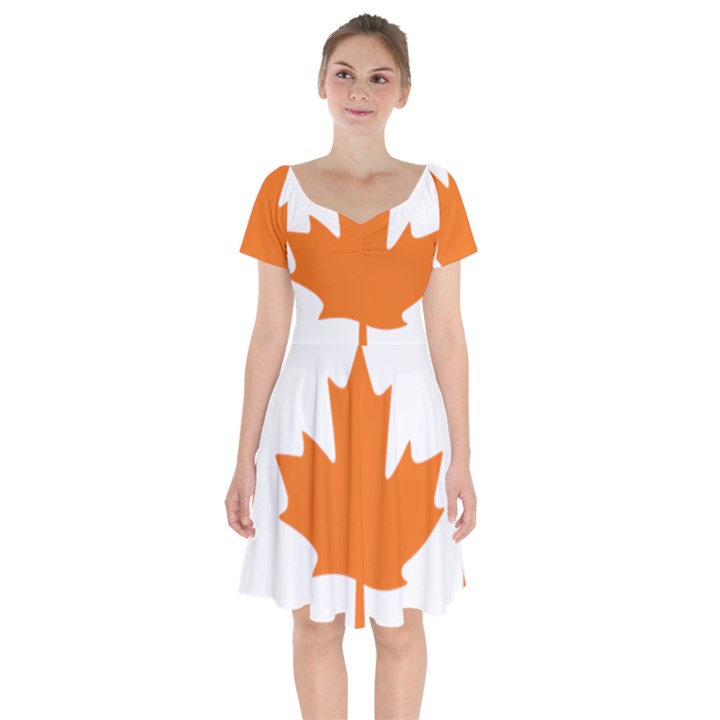 Logo of New Democratic Party of Canada Short Sleeve Bardot Dress