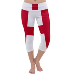 Flag Of Anglican Church Of Canada Capri Yoga Leggings by abbeyz71