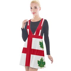 Flag Of Anglican Church Of Canada Plunge Pinafore Velour Dress by abbeyz71