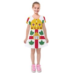 Coat Of Arms Of Anglican Church Of Canada Kids  Short Sleeve Velvet Dress by abbeyz71