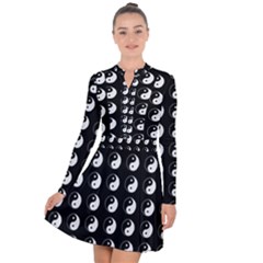 Yin Yang Pattern Long Sleeve Panel Dress by Valentinaart