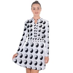 Yin Yang Pattern Long Sleeve Panel Dress by Valentinaart