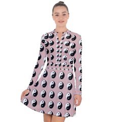 Yin Yang Pattern Long Sleeve Panel Dress by Valentinaart