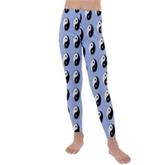 Yin Yang Pattern Kids  Lightweight Velour Leggings by Valentinaart