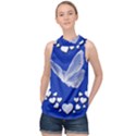 Heart Love Butterfly Mother S Day High Neck Satin Top View1