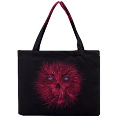 Monster Red Eyes Aggressive Fangs Ghost Mini Tote Bag by HermanTelo