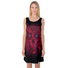 Monster Red Eyes Aggressive Fangs Ghost Sleeveless Satin Nightdress