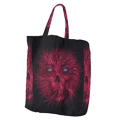 Monster Red Eyes Aggressive Fangs Ghost Giant Grocery Tote by HermanTelo