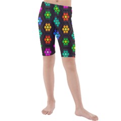 Pattern Background Colorful Design Kids  Mid Length Swim Shorts