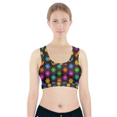 Pattern Background Colorful Design Sports Bra With Pocket by HermanTelo