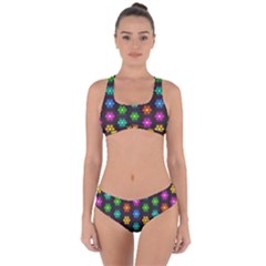 Pattern Background Colorful Design Criss Cross Bikini Set