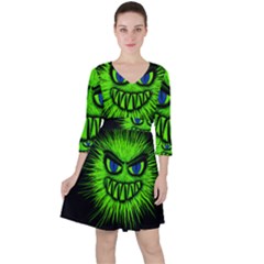 Monster Green Evil Common Ruffle Dress by HermanTelo