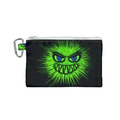 Monster Green Evil Common Canvas Cosmetic Bag (small) by HermanTelo