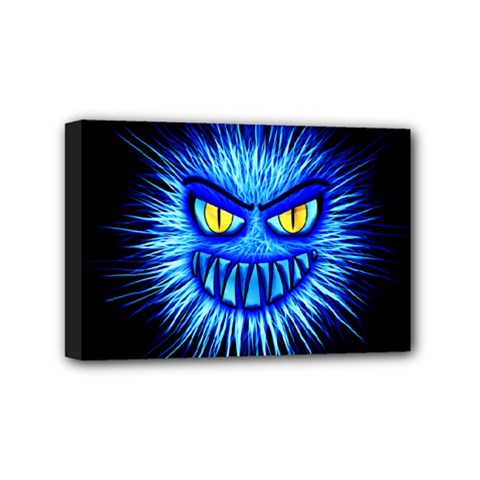 Monster Blue Attack Mini Canvas 6  X 4  (stretched) by HermanTelo