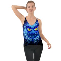 Monster Blue Attack Chiffon Cami by HermanTelo