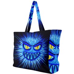 Monster Blue Attack Simple Shoulder Bag